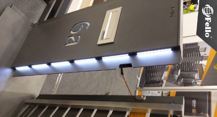 Słupek multimedialny LED mulitbox centerbox ogrodzenie numer domu płot