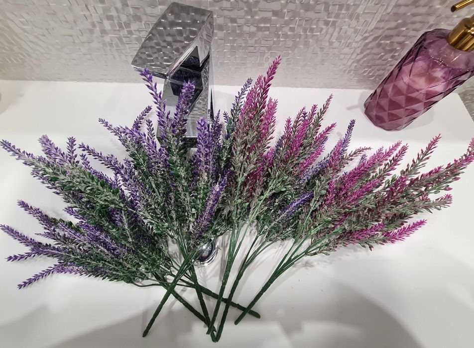 LAVANDA flores artificiais com Vaso decoração Verão