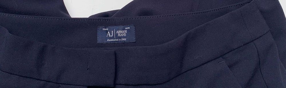 Spodnie Granatowe Męskie Armani Jeans 46 Wizytowe