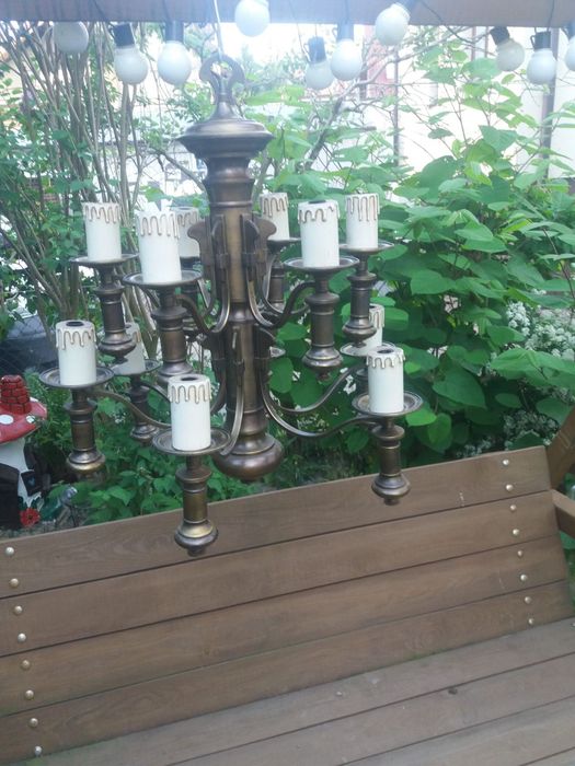 Żyrandol mosiężny