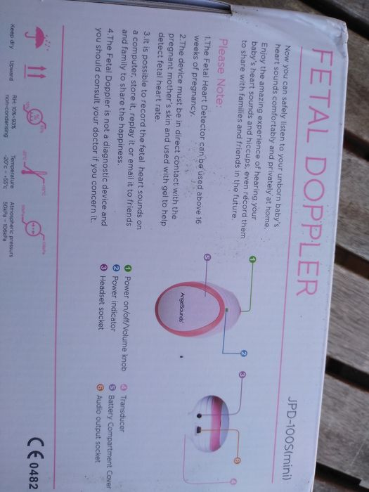 Oferta Envio (Doppler Fetal Novo) Ouvir o bebé na barriga: AngelSounds