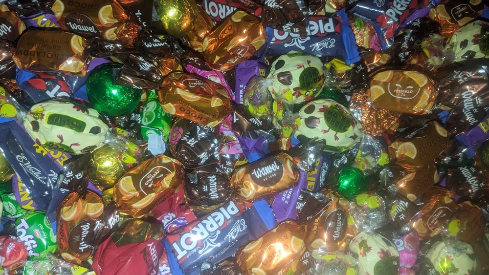 Cukierki czekoladki pomadki galaretki bajeczny Mieszko Wedel Wawel 4kg
