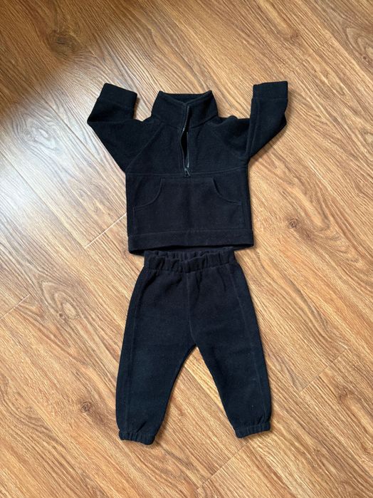 Чорний дитячий костюм, теплий костюм на зиму