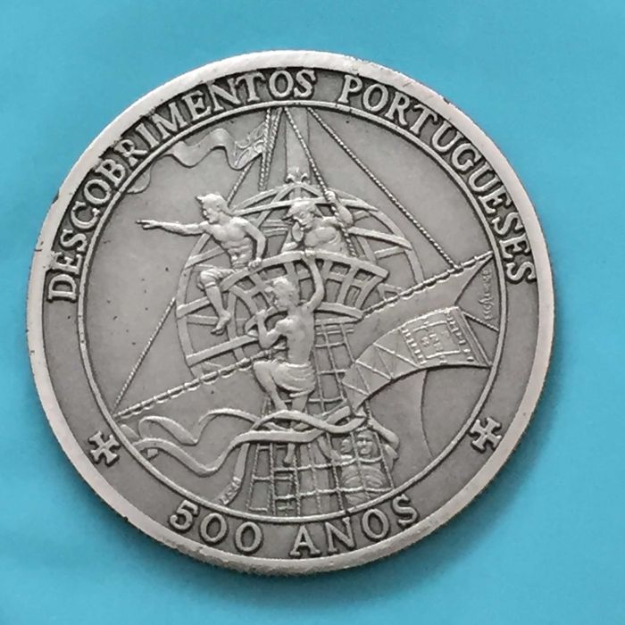 medalha DESCOBRIMENTOS PORTUGUESES - 500 ANOS - prata
