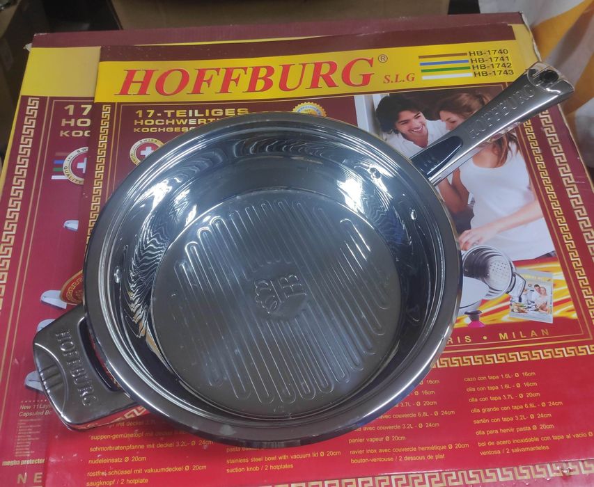 Patelnia ciężka stalowa Hoffburg 24 cm termo