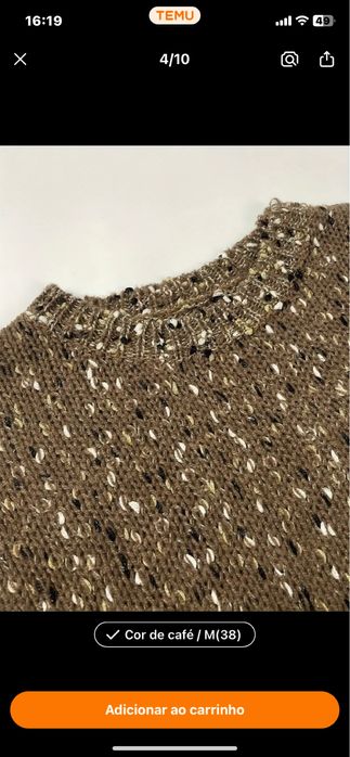 Camisola nova castanha