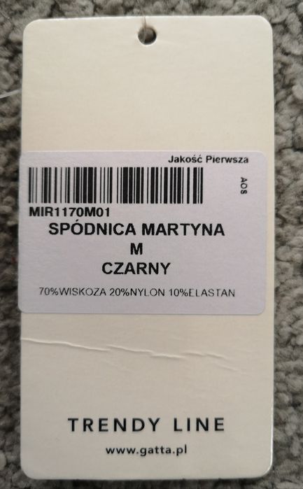 NOWA czarna ołówkowa M gatta spódnica Martyna rozcięcie rozporek na udzie spódniczka
