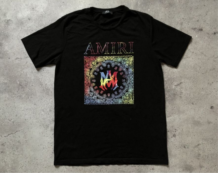 Оригінальна футболка Amiri чорного кольору розміру L-XL
