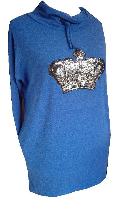 Bluza tunika niebieska tunika tuba NOWA cekiny 48 + GRATIS
