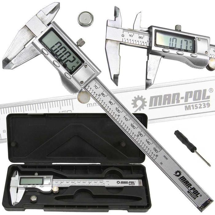 Штангенциркуль електронний цифровий Mar-Pol М15239 150mm з кейсом
