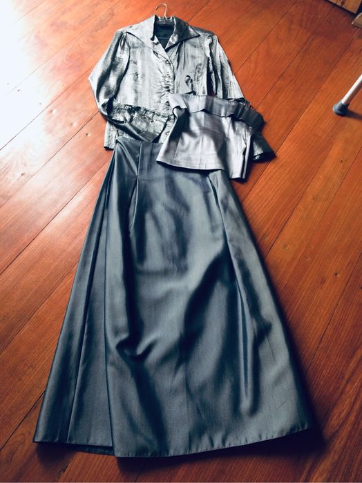 Sylwestrowa Kreacja M .Srebrna.Komplet.