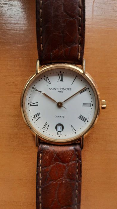 Relógio Saint Honore banhado ouro 18K - 32 m/m