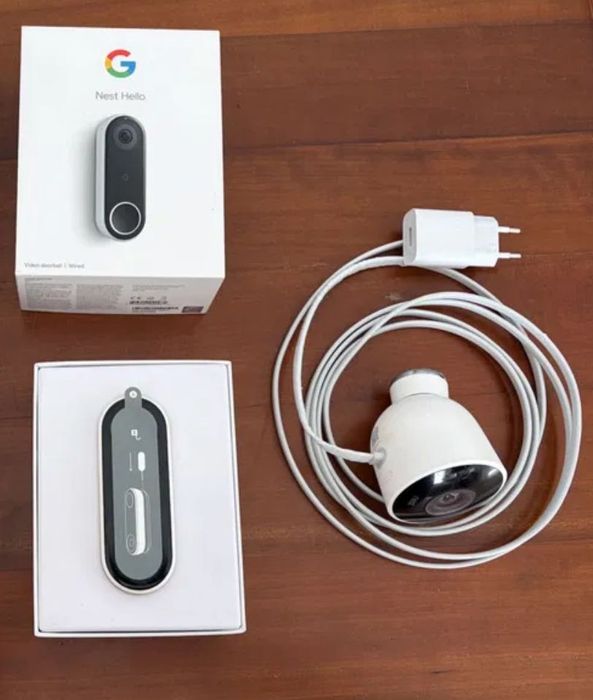 KIT Nest Hello (campainha com camara) + 1 Nest Camara de Exterior