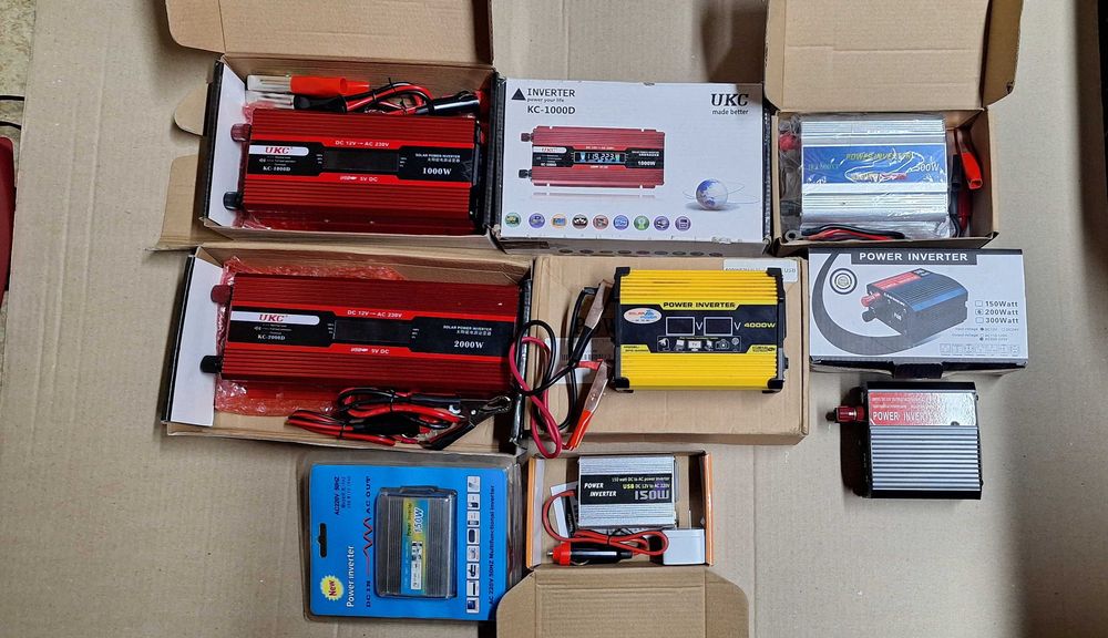 Инверторы -12В-220В-150W-2000W (чистая синусоида) Котлы, насосы.