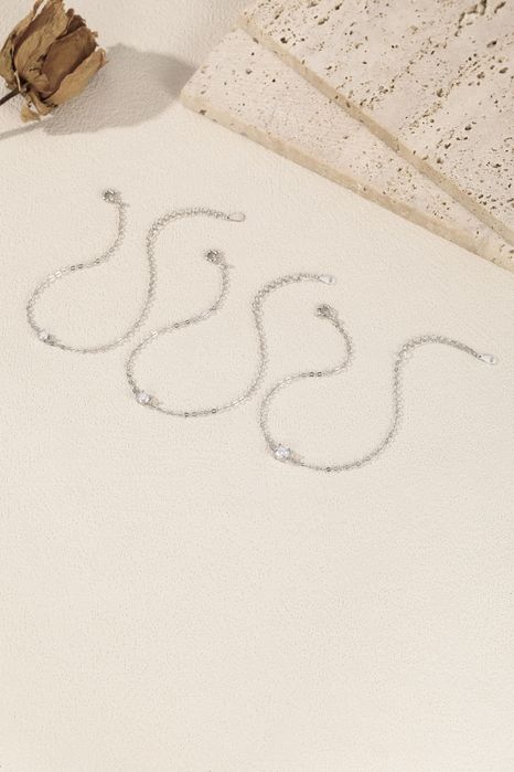 Cрібний браслет з муасанітом 0.1|0.3|0.5 ct “Éliane”