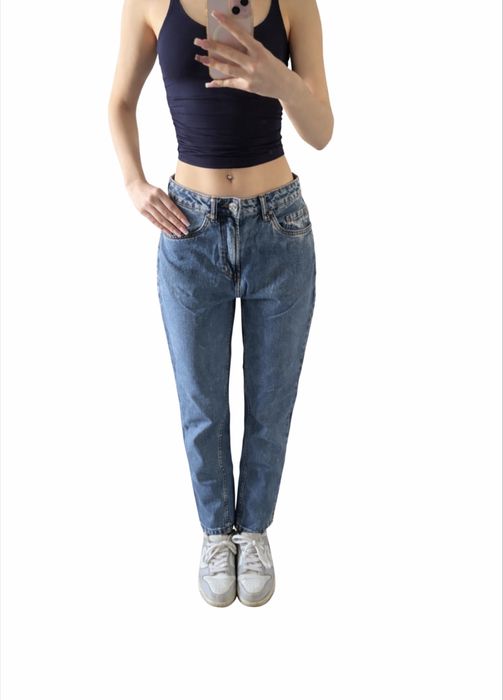 Damskie spodnie mom jeans 36