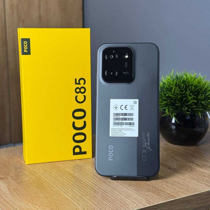 НОВИЙ Телефон Xiaomi Poco C85 6/128Gb Black 6000 мАh Купити Смартфон