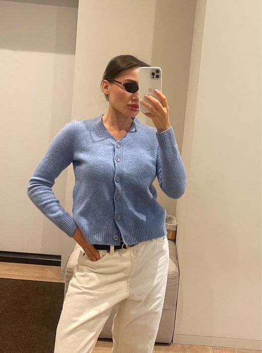 Брендовий кардиган 100% вовна м’яка S