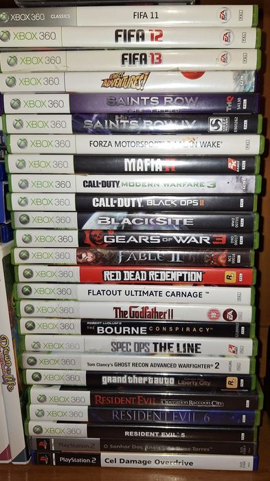 Conjunto X-Box + Comandos e Jogos