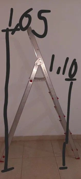 Escadote alumínio 1,65 metros altura