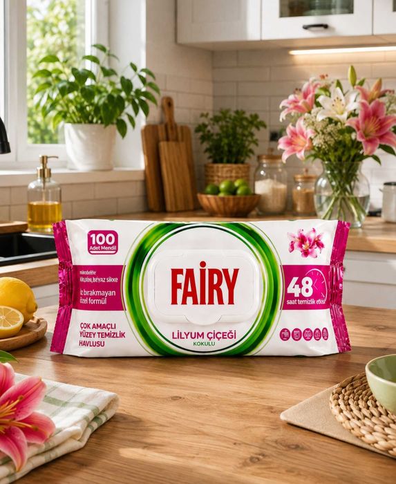 FAIRY Chusteczki do czyszczenia powierzchni – Lilia 100 szt.