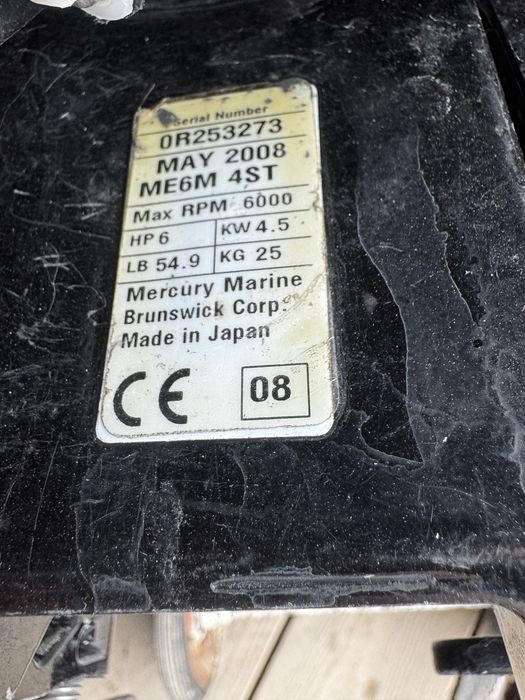 Меркури 6 л. с. 4 такта