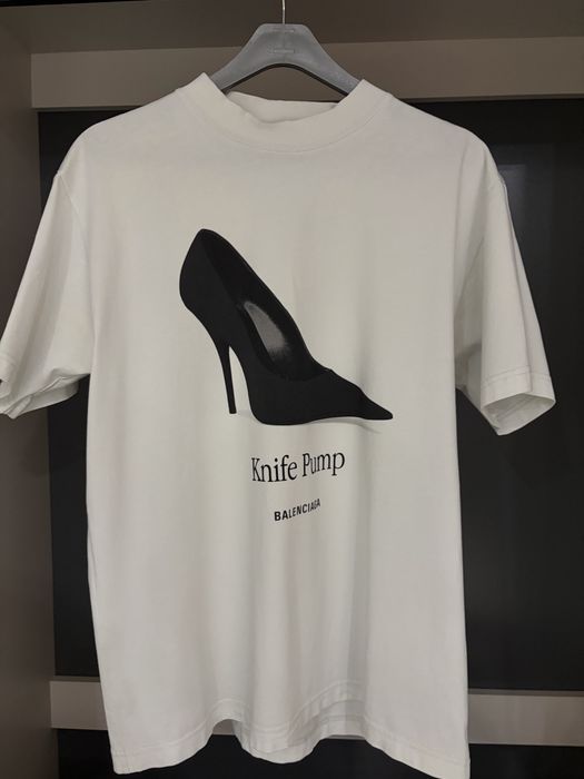 balenciaga t shirt knife pump heel футболка баленсиага каблук