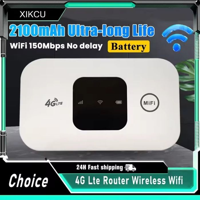 Router WiFi mobilny 4G LTE z gniazdem na kartę SIM 150 MBb/s Hotspot
