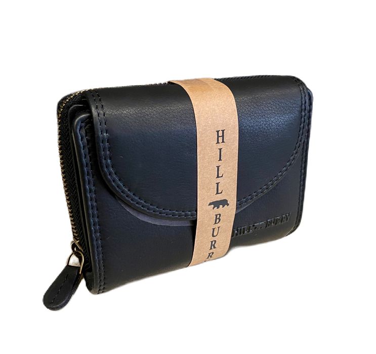 Hill Burry портмоне чорне Гаманець шкіряний