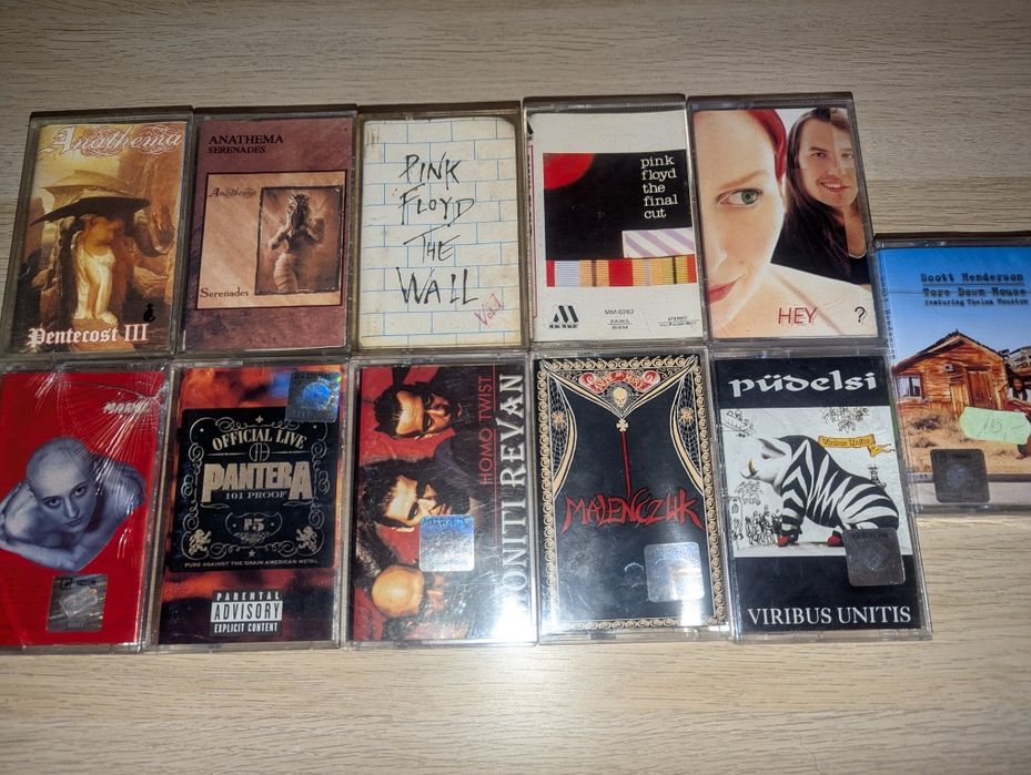 Kasety audio magnetofonowe Rock Metal Pink Floyd Anathema Hey Pudelsi