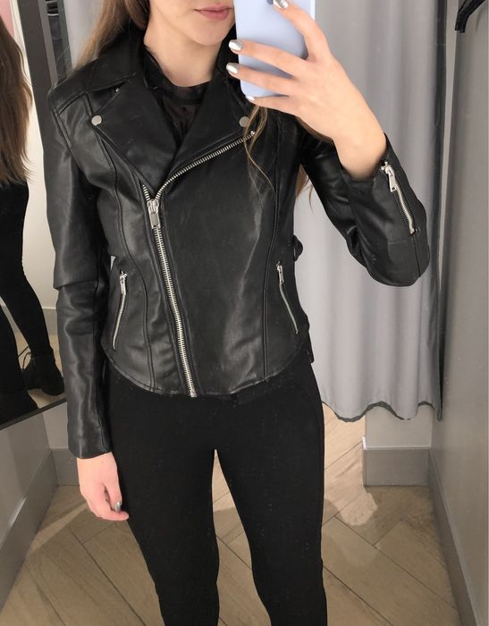 Шкіряна куртка жіноча косуха h&m