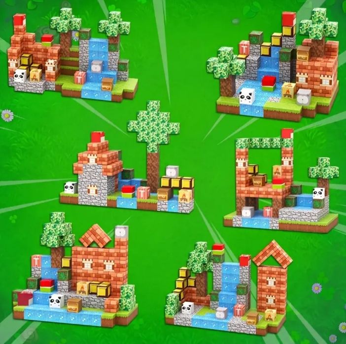 Конструктор магнітний 150 шт Майнкрафт