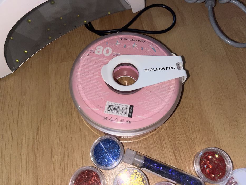 Набір для манікюру, лампа, фрезер, матеріали, база, топ, кольори