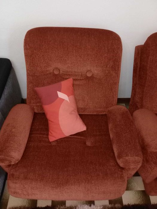 1 Poltrona Sofá Vermelho Ferrari