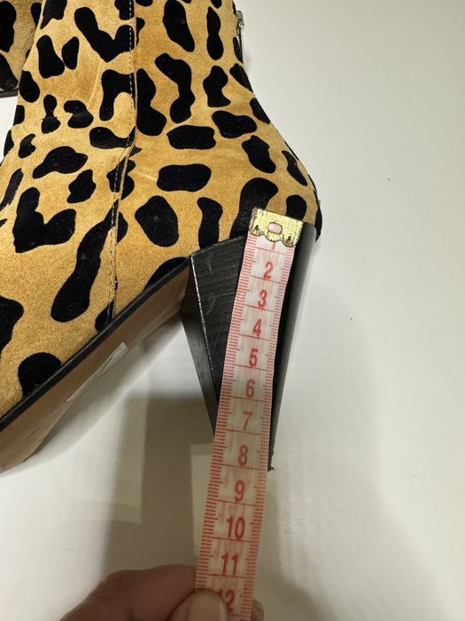 Замшевые леопардовые ботинки не дольче габбана