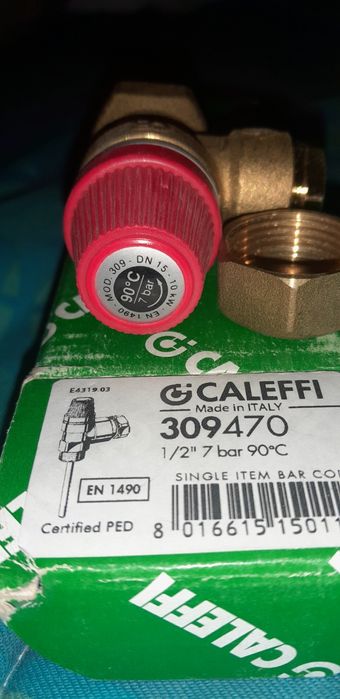 Valvula segurança de pressão Caleffi