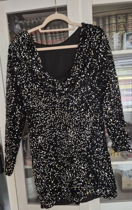 Sukienka sylwestrowa cekiny XL