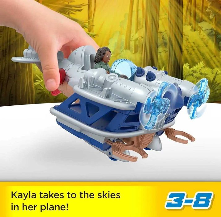 Игровой набор Кайла Уоттс и самолёт Парк Юрского периода Fisher-price