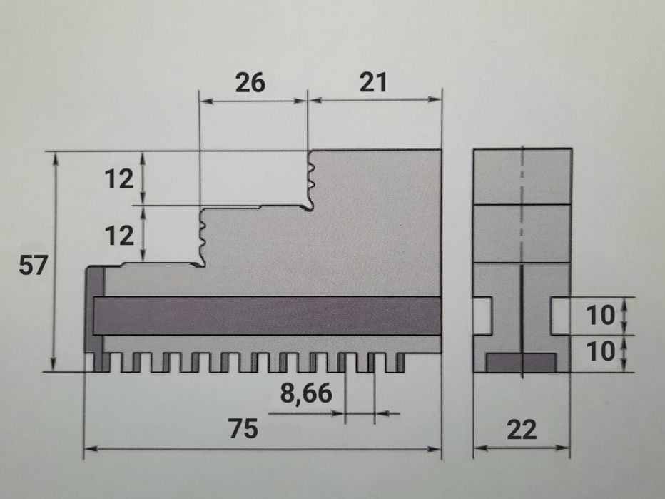 Нові кулачки В=22 токарного патрона 200 мм
