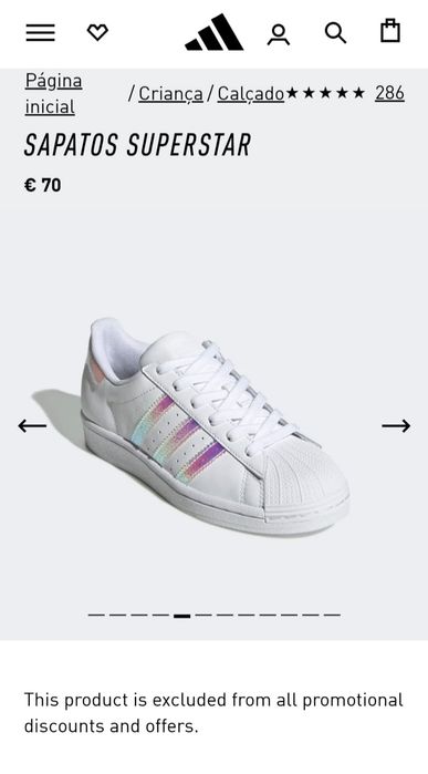 Adidas novas superstar 35 ½