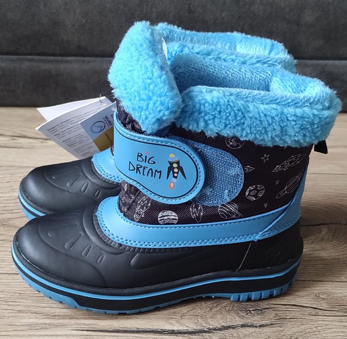Buty zimowe ocieplane śniegowce chłopięce kosmos 28 nowe
