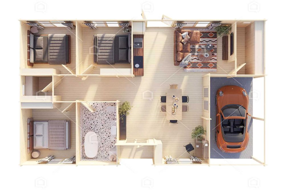 Moradia em Madeira T3  com terreno espaçoso  em Caldas da Rainha