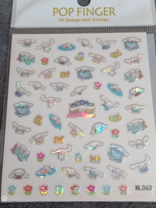 Zestaw naklejek na paznokcie cinnamoroll