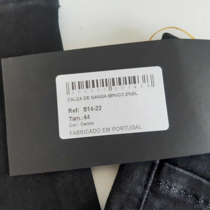 Calças Ganga Senhora Pretas More Blue Jeans Novas 44