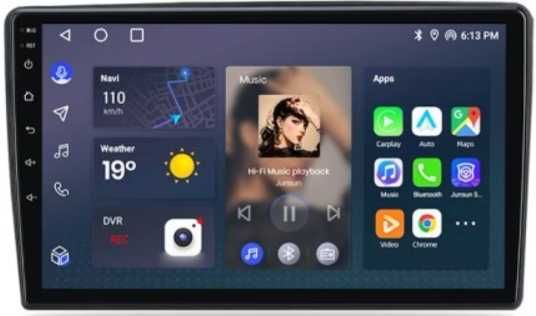 ANDROID 14- 4/32 GB Carplay Android auto GPS USB wifi BT RDS 1 DIN 9"
