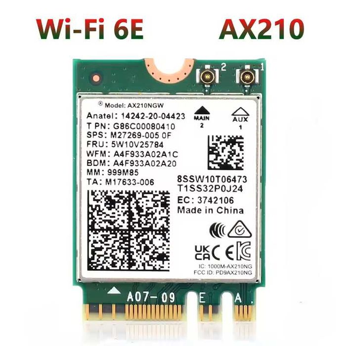 WiFi+Bluetooth адаптер Fenvi AC1200, Fenvi AX5400, Intel AX210, RJ-45