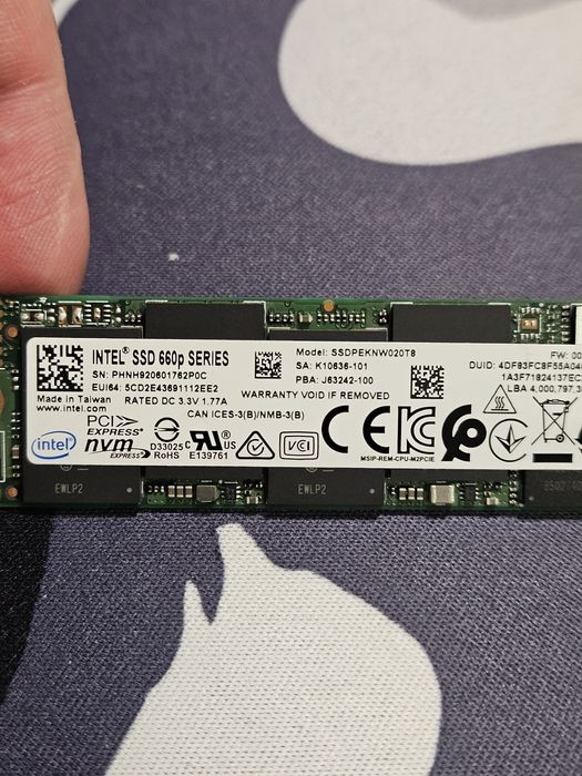 SSD накопичувач INTEL 660p 2 TB (NVMe\M2)