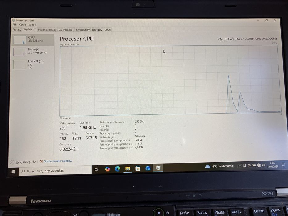 Lenovo x220 ze stacją dokującą