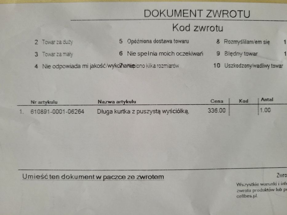 Duża, ciepła, miękka, lekka kurtka płaszcz na zimę cellbes roz 62/64