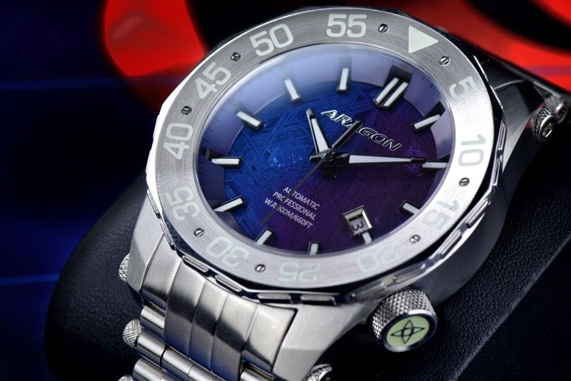 Годинник ARAGON Sea Charger Meteorite Blue LE 50 mm. Swiss Automatic